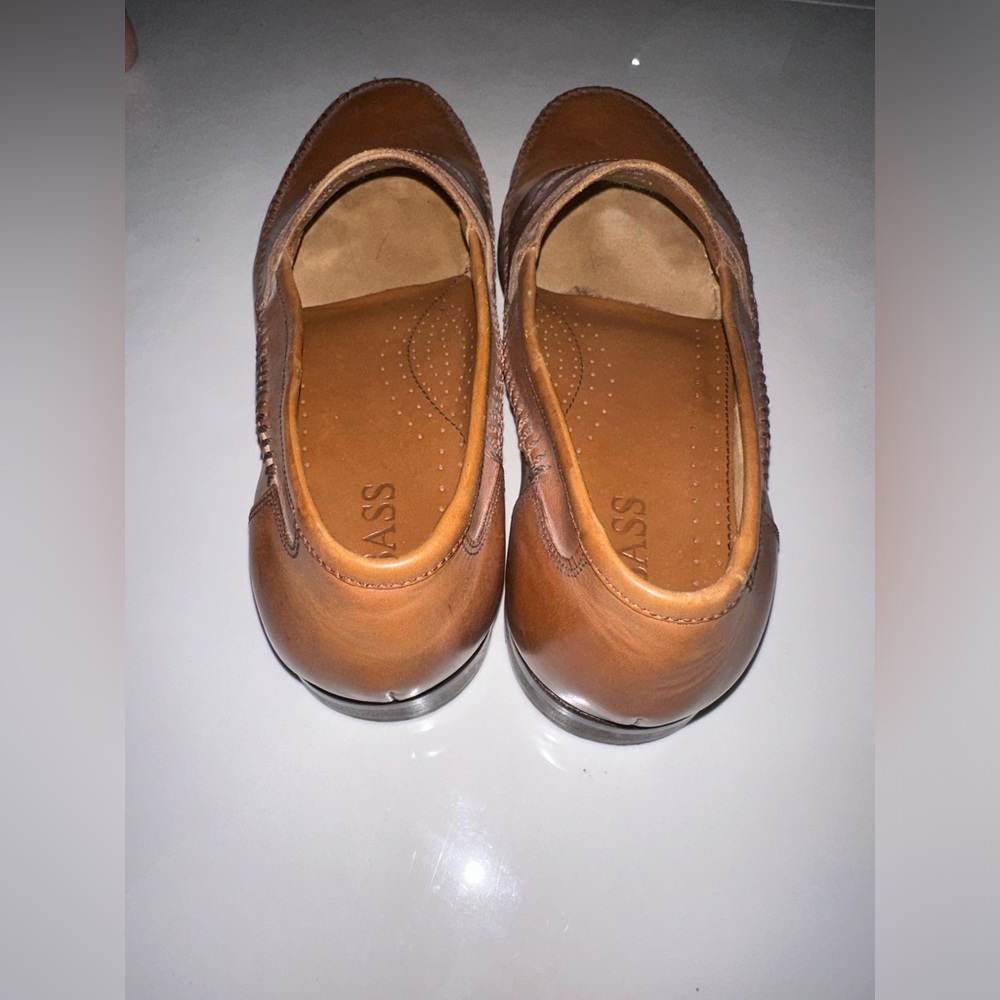Bass Shoe Mens 8.5m Tan Brown Reiss British Leather Moc Toe Penny Loafer Slip On - Picture 11 of 15